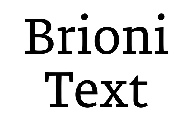 Brioni Text specimen from Typotheque