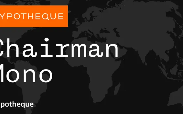 Chairman Mono specimen from Typotheque