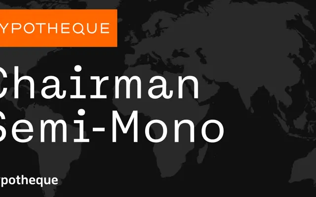 Chairman Semi-Mono specimen from Typotheque