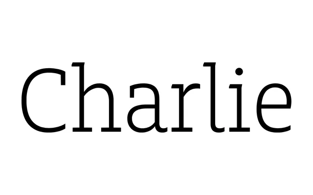 Charlie specimen from Typotheque