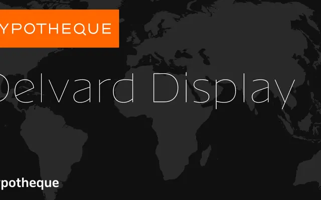 Delvard Display specimen from Typotheque