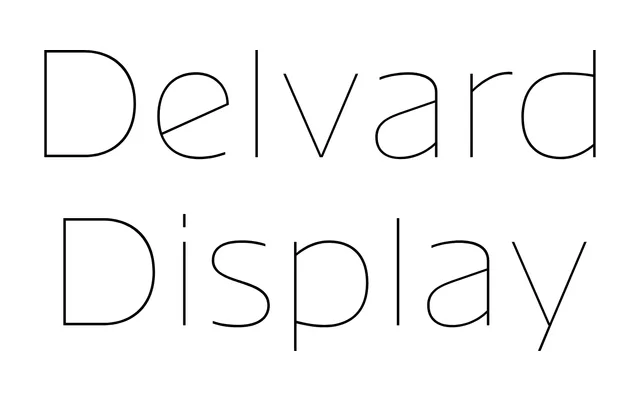 Delvard Display specimen from Typotheque