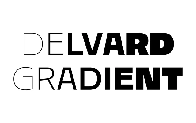 Delvard Gradient specimen from Typotheque
