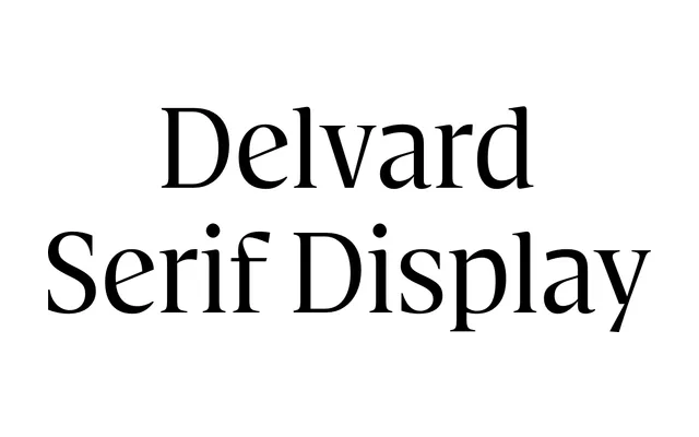 Delvard Serif Display specimen from Typotheque