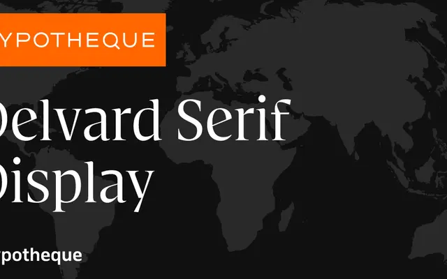Delvard Serif Display specimen from Typotheque