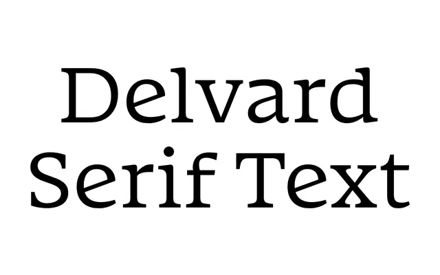 Delvard Serif Text specimen from Typotheque