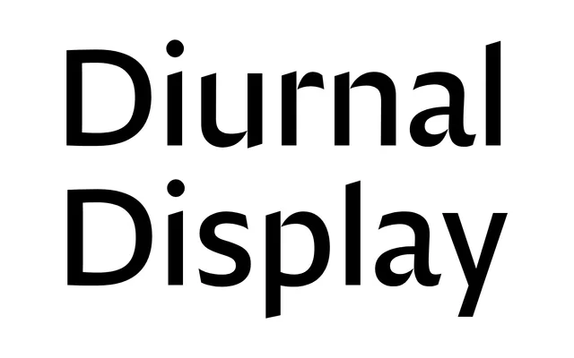 Diurnal Display specimen from Typotheque