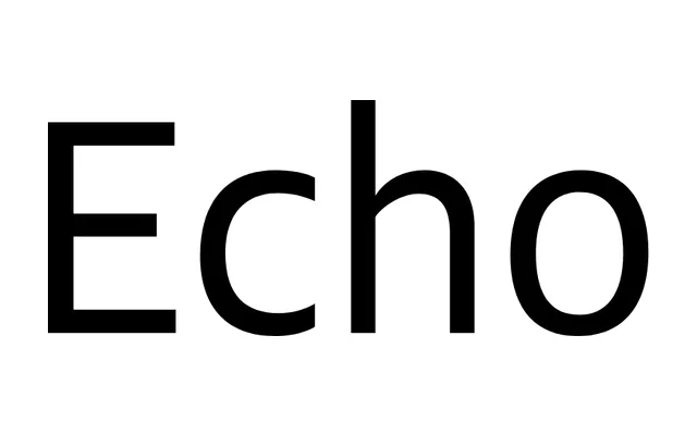 Echo specimen from Typotheque