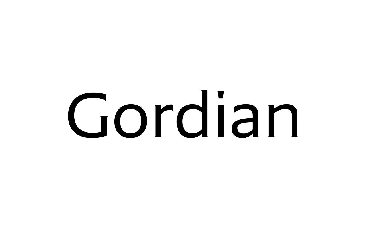 Gordian specimen from Typotheque