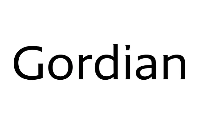Gordian specimen from Typotheque