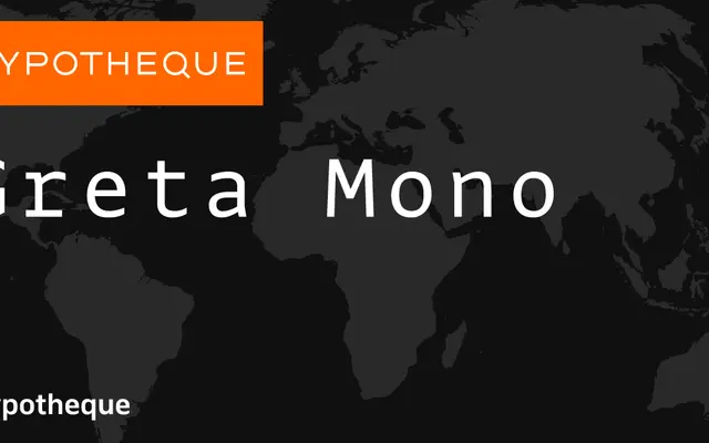 Greta Mono specimen from Typotheque