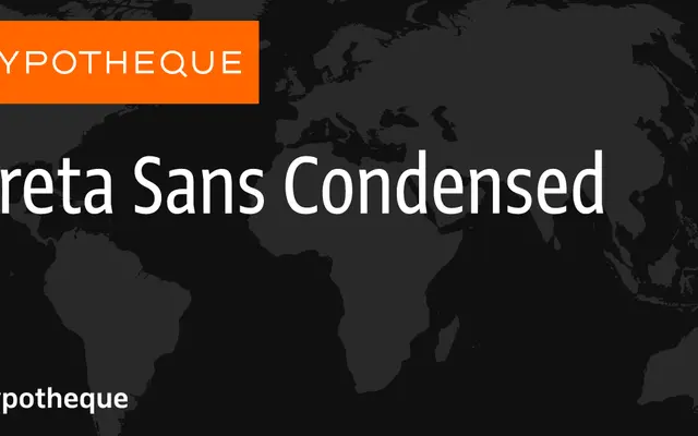 Greta Sans Condensed specimen from Typotheque