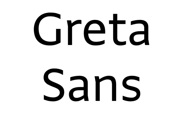 Greta Sans specimen from Typotheque