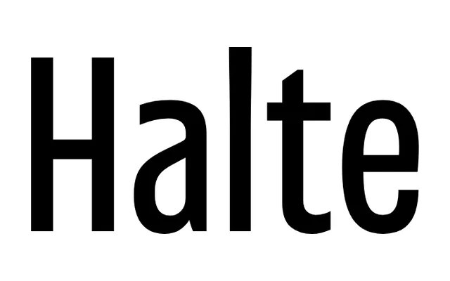 Halte specimen from Typotheque