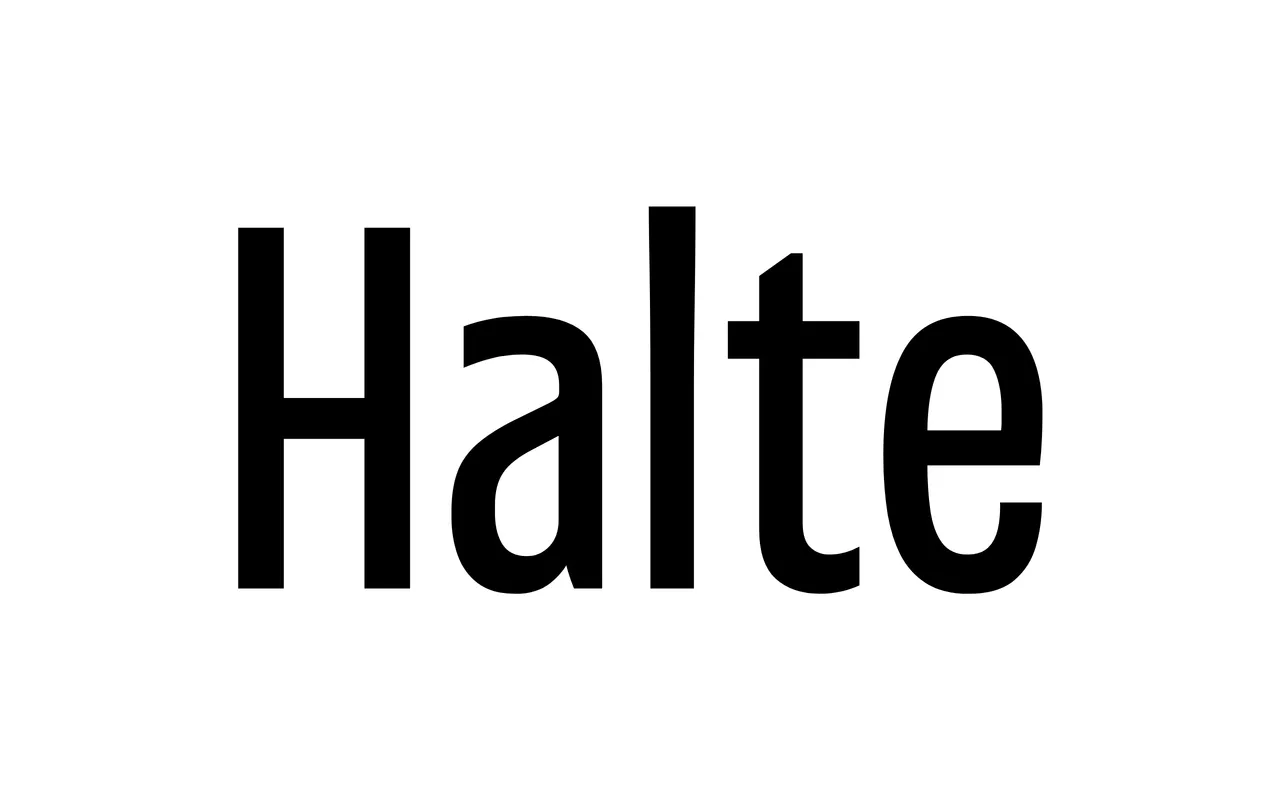 Halte specimen from Typotheque