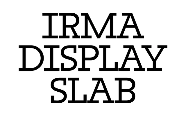 Irma Display Slab specimen from Typotheque