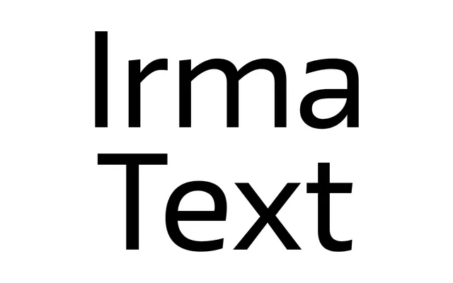 Irma Text specimen from Typotheque