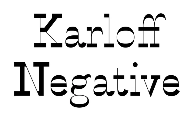 Karloff Negative specimen from Typotheque