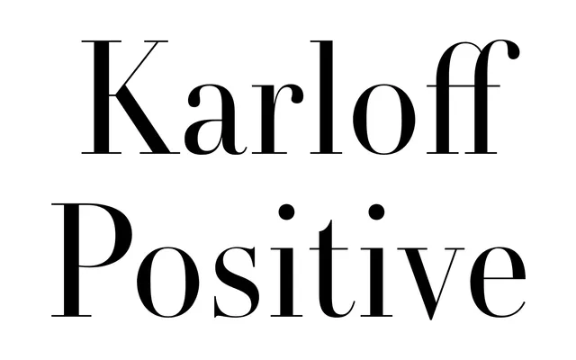 Karloff Positive specimen from Typotheque
