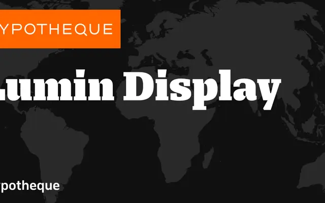 Lumin Display specimen from Typotheque