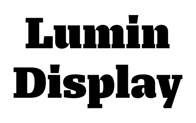 Lumin Display specimen from Typotheque