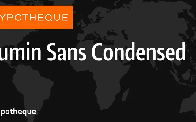 Lumin Sans Condensed specimen from Typotheque