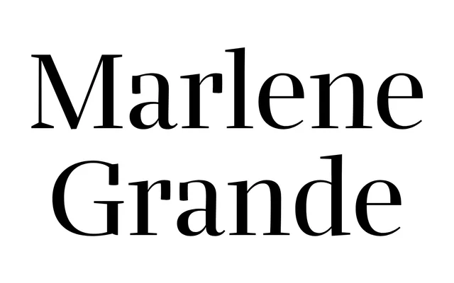 Marlene Grande specimen from Typotheque