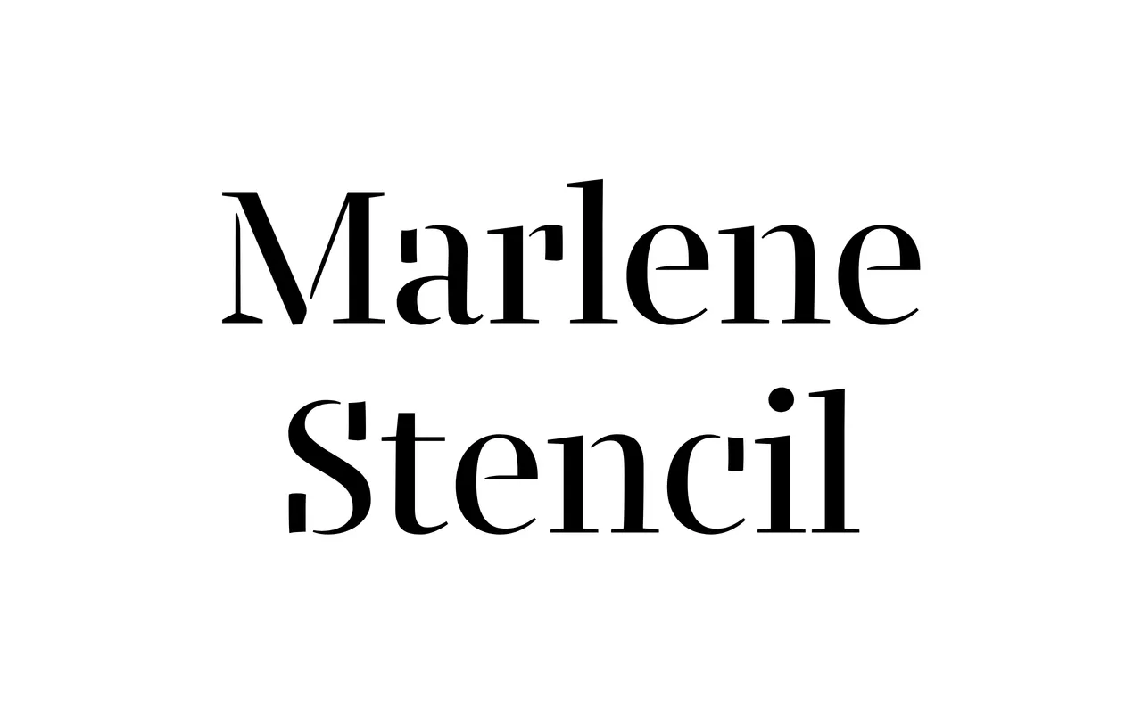 Marlene Stencil specimen from Typotheque
