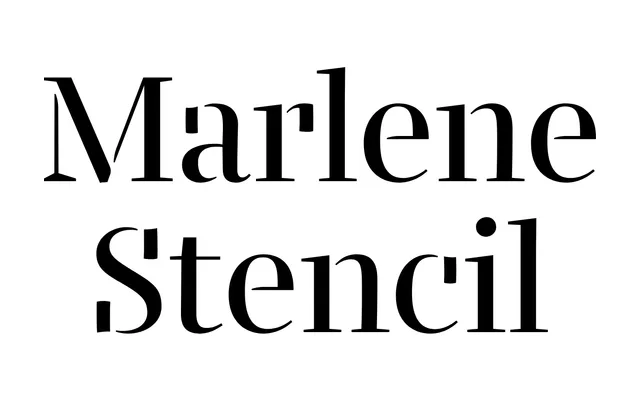 Marlene Stencil specimen from Typotheque