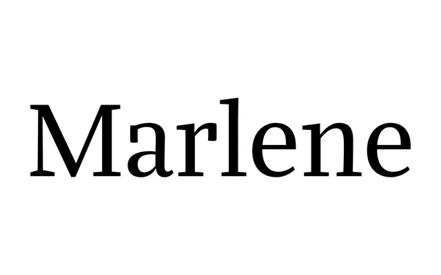 Marlene specimen from Typotheque