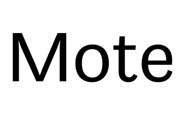 Mote specimen from Typotheque
