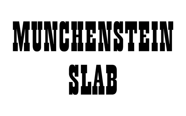 Munchenstein Slab specimen from Typotheque
