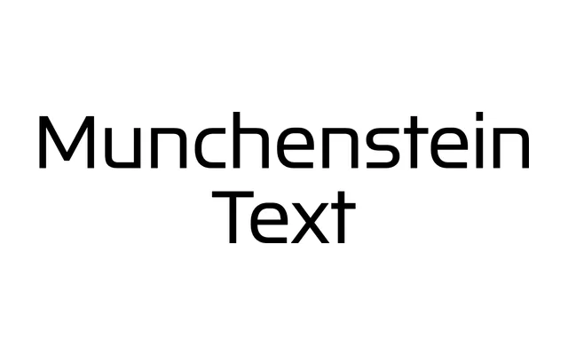 Munchenstein Text specimen from Typotheque