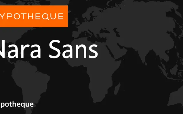 Nara Sans specimen from Typotheque