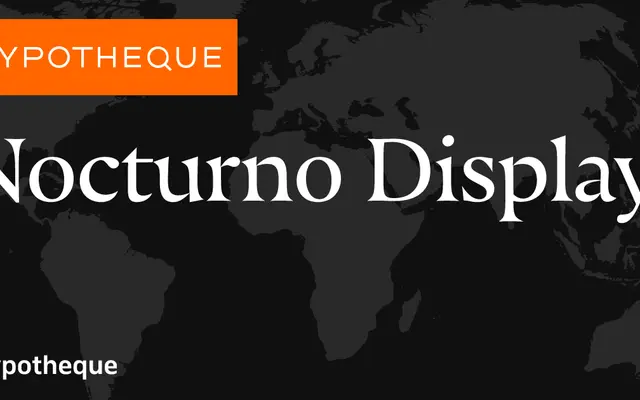 Nocturno Display specimen from Typotheque