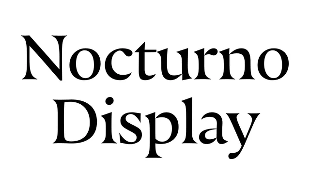 Nocturno Display specimen from Typotheque