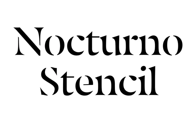 Nocturno Stencil specimen from Typotheque