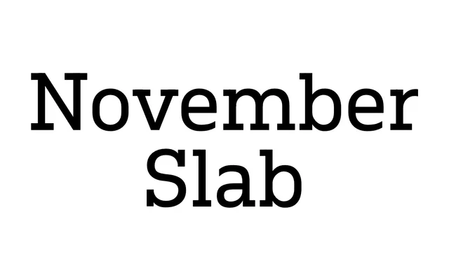 November Slab specimen from Typotheque