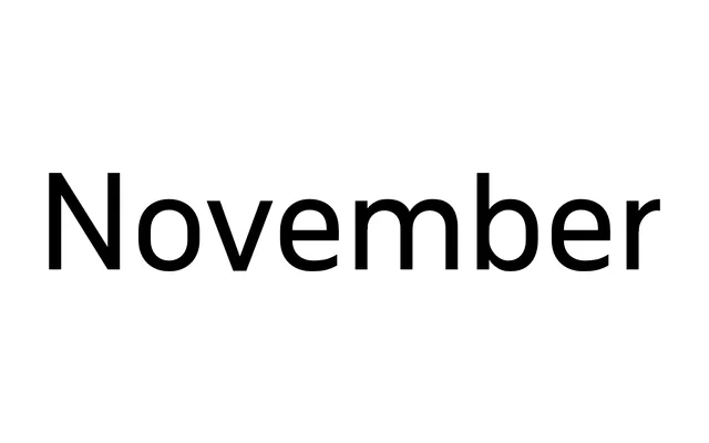 November specimen from Typotheque