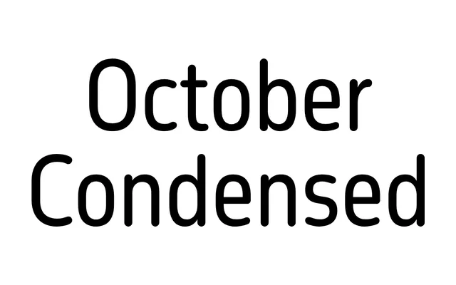 October Condensed specimen from Typotheque