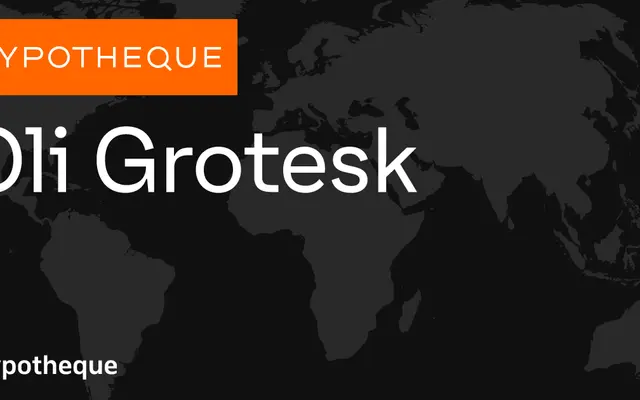 Oli Grotesk specimen from Typotheque