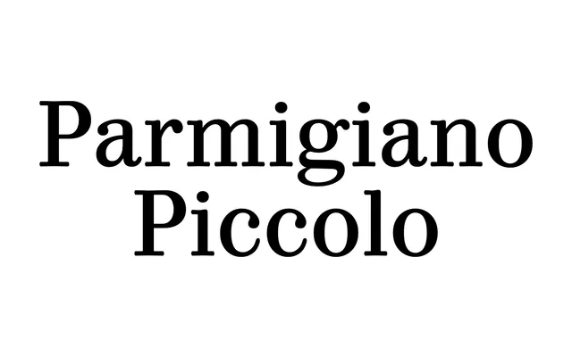 Parmigiano Piccolo specimen from Typotheque