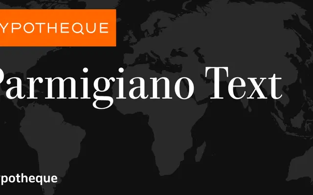 Parmigiano Text specimen from Typotheque