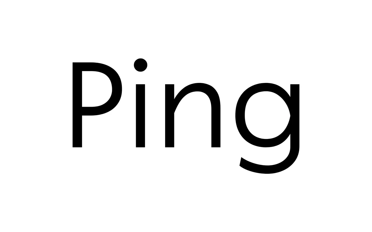Ping specimen from Typotheque