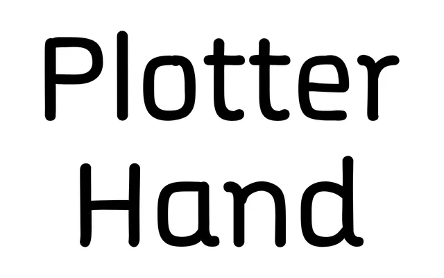Plotter Hand specimen from Typotheque