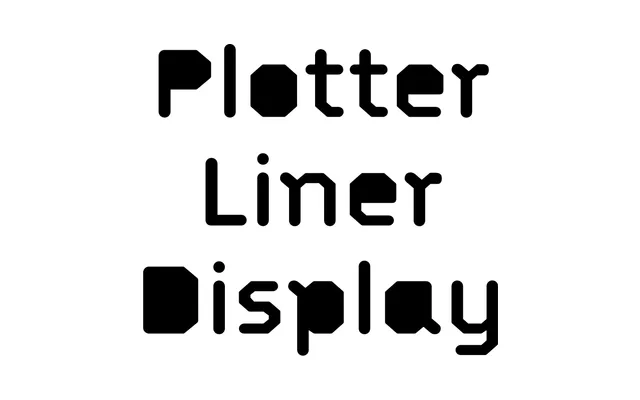 Plotter Liner Display specimen from Typotheque
