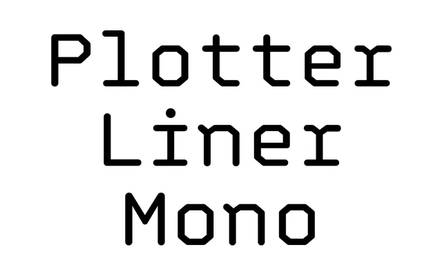 Plotter Liner Mono specimen from Typotheque