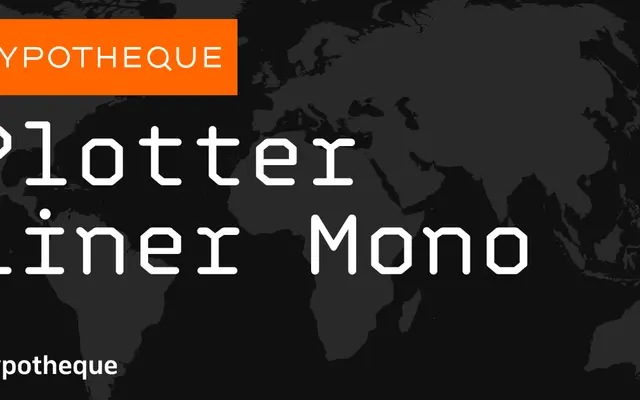Plotter Liner Mono specimen from Typotheque