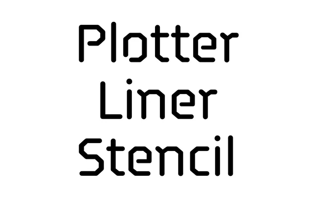 Plotter Liner Stencil specimen from Typotheque