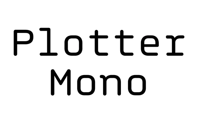 Plotter Mono specimen from Typotheque